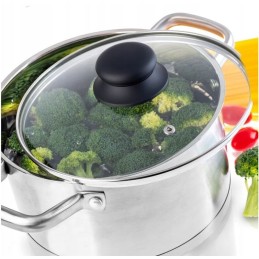 Glass lid for the pot, wok pan, glass lid oe 24cm eurotrail