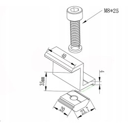 3 solar panel holders viilich 35 mm