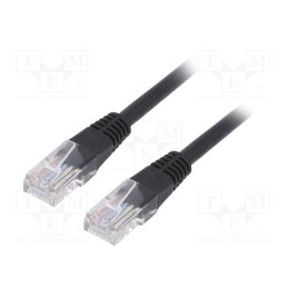 1 pcs x GEMBIRD - PP12-0.25M/BK - Patch cord, U/UTP, 5e, stranded, CCA, PVC, black, 0.25m, 26AWG