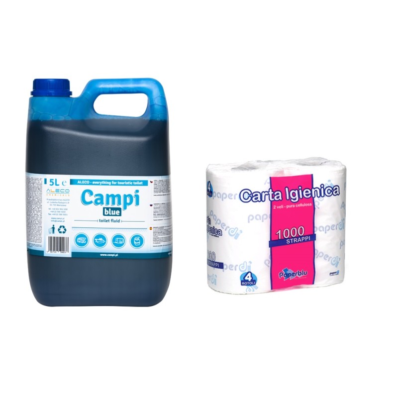 Campi Blue tourist toilet fluid, 5l paper