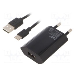 1 pcs x Goobay - 45293 - Power supply: switched-mode, plug, 5VDC, 5W, Plug: EU, 76.1%, black