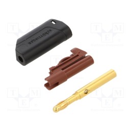 1 pcs x SCHu00dcTZINGER - FK 8715 S AU / AS / SW - Plug, 4mm banana, 32A, 30VAC, 60VDC, black, Max.wire diam: 4mm