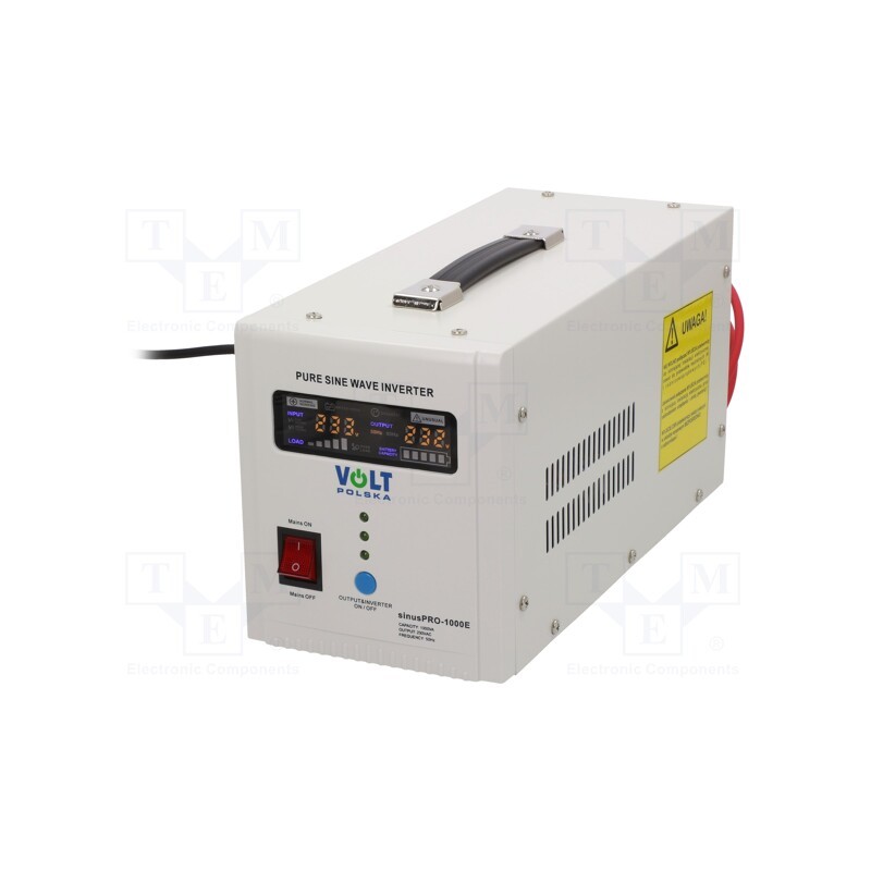 1 pcs x VOLT POLSKA - SINUSPRO-1000E - Converter: DC/AC, 700W, Uout: 230VAC, Out: mains 230V, 0÷40°C, 12V