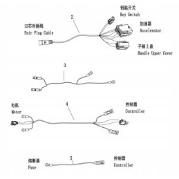 Wire harness set, stroller jazgot cbd15 jc1 i
