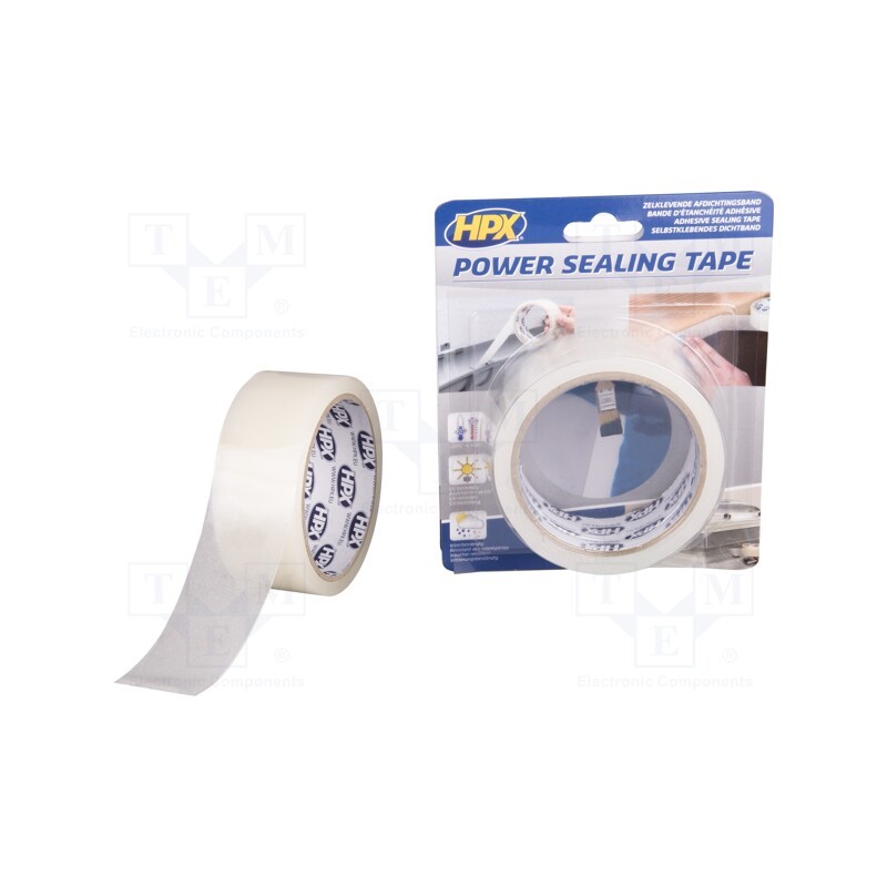 1 rol x HPX - PS3802 - Tape: sealing, W: 38mm, L: 1.5m, Thk: 1000um, transparent, acrylic