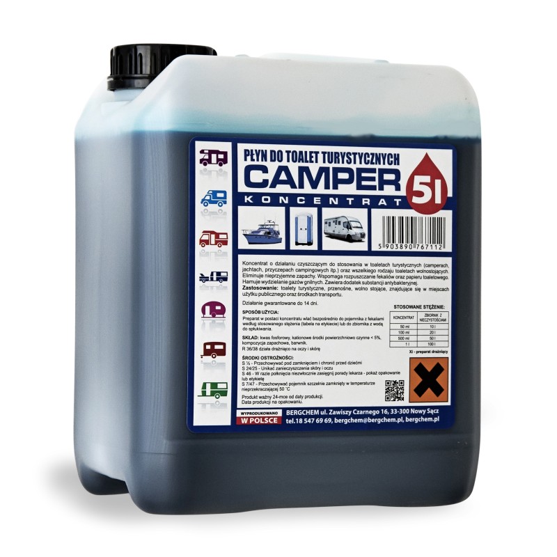 Liquid concentrate for tourist toilets, 5 liters