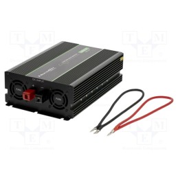 1 pcs x QOLTEC - 51939 - Converter: DC/AC, 2kW, Uout: 230VAC, 24VDC, Out: mains 230V,USB