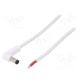 1 pcs x BQ CABLE - DC.CAB.1911.0150 - Cable, 1x1mm2, wires,DC 5,5/1,7 plug, angled, white, 1.5m