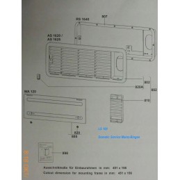 Dometic LS100 refrigerator exhaust gas grate