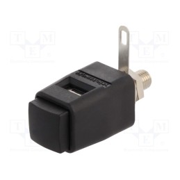 1 pcs x SCHu00dcTZINGER - SDK 504 / SW - Laboratory clamp, black, 70VDC, 16A, screw, nickel, polyamide, 29mm