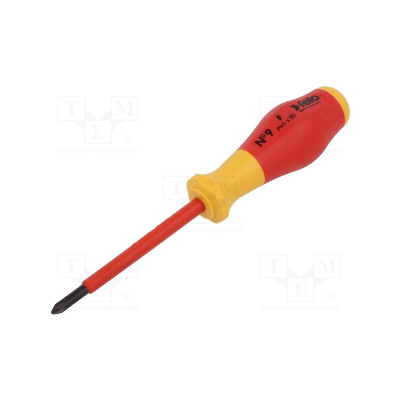 1 pcs x FELO - 914 102 90 - Screwdriver, insulated, Phillips, PH1