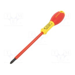 1 pcs x STANLEY - 0-65-419 - Screwdriver, Pozidriv®, insulated, PZ2, FATMAX®, 125mm, 1kVAC