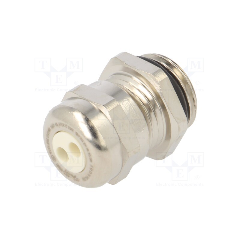 1 pcs x HUMMEL - 1.687.1601.50 - Cable gland, multi-hole, M16, 1.5, IP68, brass, Holes no: 2, 3mm