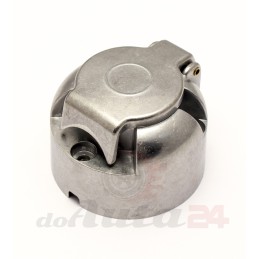 Metal trailer socket, 7-pin, 7-pin, aluminum