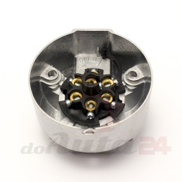 Metal trailer socket, 7-pin, 7-pin, aluminum