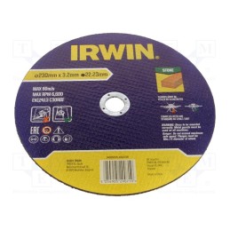 1 pcs x IRWIN - IW8082125 - Cutting wheel, Ø: 230mm, Øhole: 22.23mm