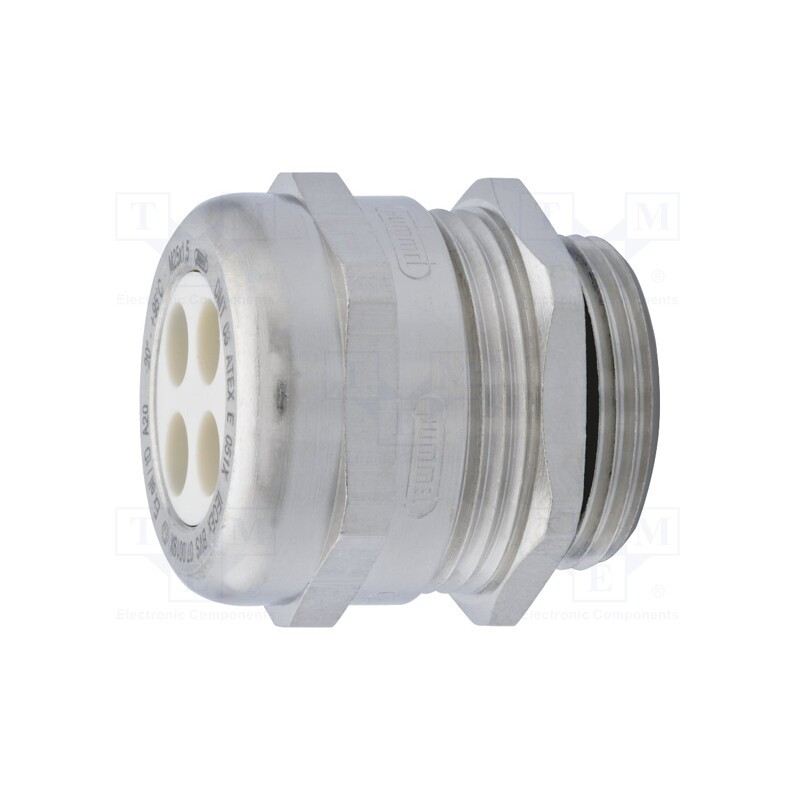 1 pcs x HUMMEL - 1.687.1600.50 - Cable gland, multi-hole, M16, 1.5, IP68, brass, Holes no: 4, 1.4mm