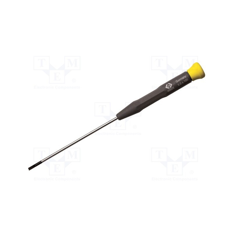 1 pcs x C.K - T4880X 18 - Screwdriver, slot, SL 1,8, Blade length: 60mm, Overall len: 157mm