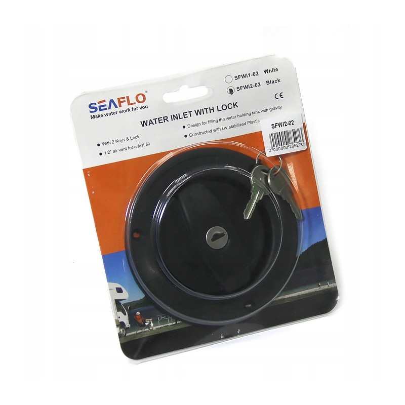 Lockable water filler for a motorhome yacht