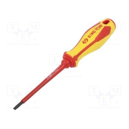 1 pcs x KING TONY - 14720404 - Screwdriver, slot, insulated, 4,0x0,8mm, 100mm