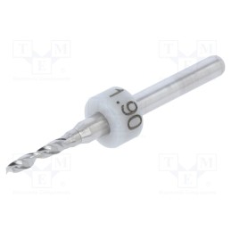 1 pcs x BUNGARD - 81019 - Drill bit, Ø: 1.9mm, carbon steel, PCB, 1/8' (3,175mm)