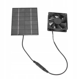 Fan with solar panel for ventilation