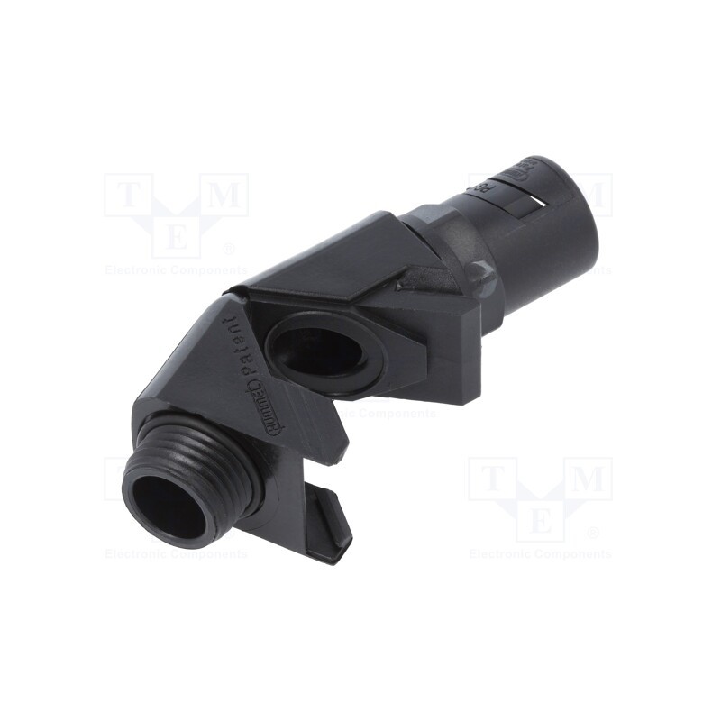 1 pcs x HUMMEL - 1.513.0901.14 - 90° angled connector, Thread: PG,outside, polyamide, -20÷80°C