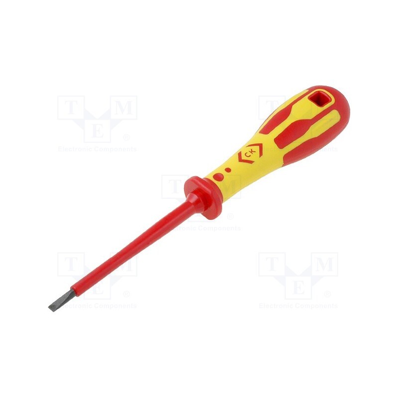1 pcs x C.K - T49144-040 - Screwdriver, insulated, slot, 4,0x0,8mm, Blade length: 100mm