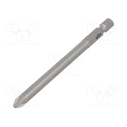1 pcs x WIHA - 1812 - Screwdriver bit, Pozidriv®, PZ2, Overall len: 90mm, PROFESSIONAL