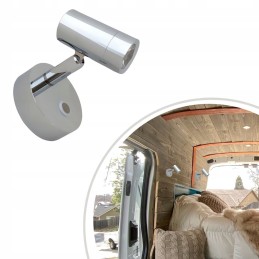 LED wall lamp 12v 24v for indoor reading camper trailer chrome