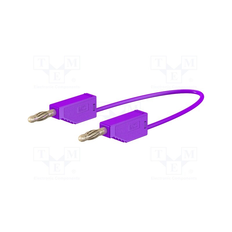 1 pcs x STu00c4UBLI - 28.0073-02526 - Test lead, 60VDC, 30VAC, 32A, banana plug 4mm,both sides, violet