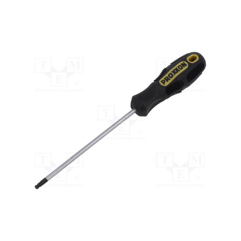 1 pcs x PROXXON - 22208 - Screwdriver, hex key,spherical, HEX 3mm, Blade length: 75mm