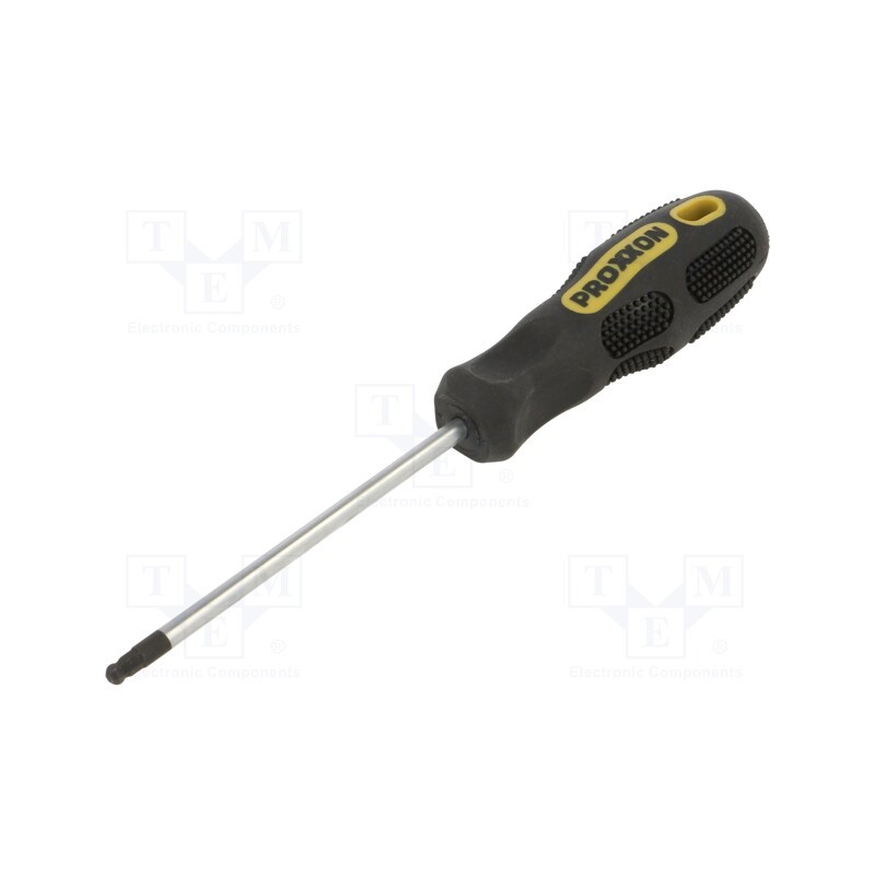 1 pcs x PROXXON - 22210 - Screwdriver, hex key,spherical, HEX 4mm, Blade length: 100mm