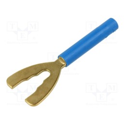 1 pcs x STu00c4UBLI - 23.5065-23 - Plug, fork terminals, banana 4mm socket,fork terminal, 32A, blue