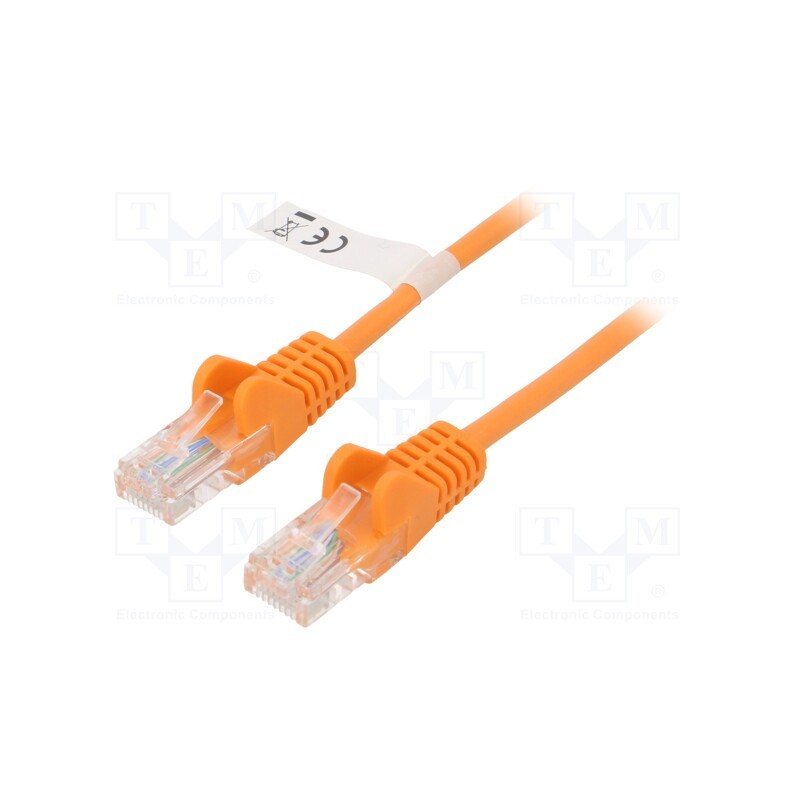 1 pcs x Goobay - 95259 - Patch cord, U/UTP, 6, stranded, CCA, PVC, orange, 0.5m, 24AWG