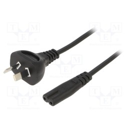 1 pcs x SUNNY - C7A18 - Cable, 2x0.75mm2, AS/NZS 3112 (I) plug,IEC C7 female, PVC, 1.8m