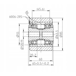 Fork roller Linde electric trolley 85x60 65 axles 12
