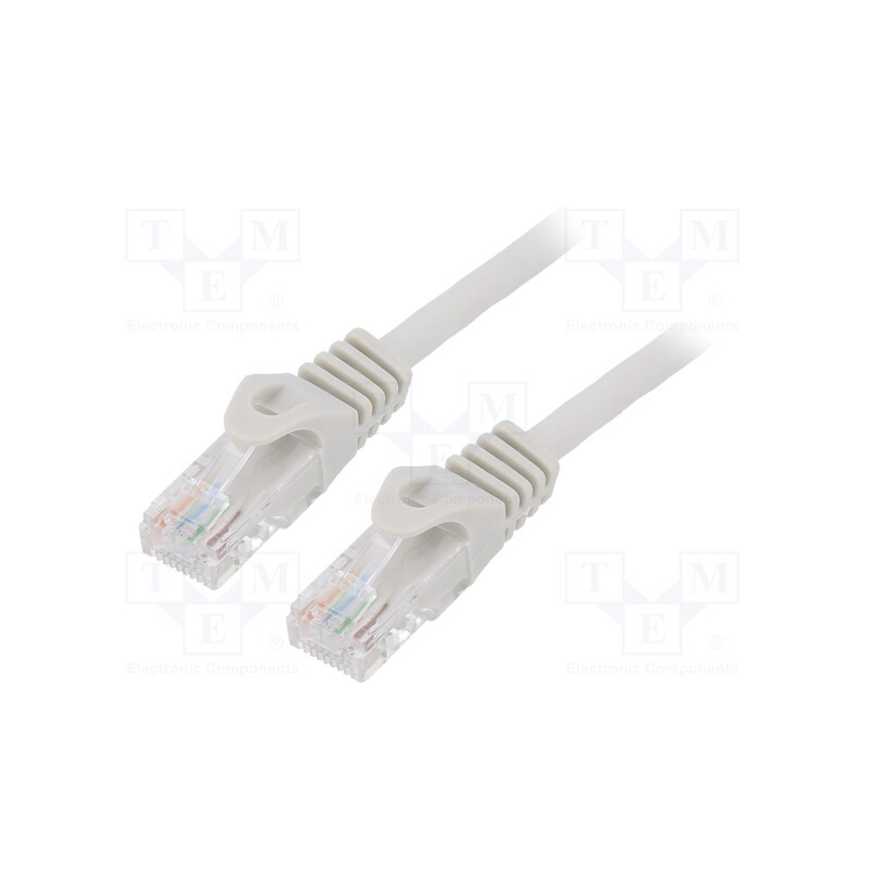 1 pcs x GEMBIRD - PP6U-5M - Patch cord, U/UTP, 6, stranded, CCA, PVC, grey, 5m, 26AWG, Cablexpert