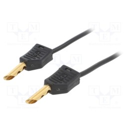 1 pcs x STu00c4UBLI - 28.0055-05021 - Test lead, 19A, banana plug 4mm,both sides, Urated: 60V, Len: 0.5m