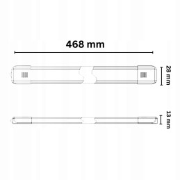 LED ceiling lamp 12v 24v with on off switch for a boat camper