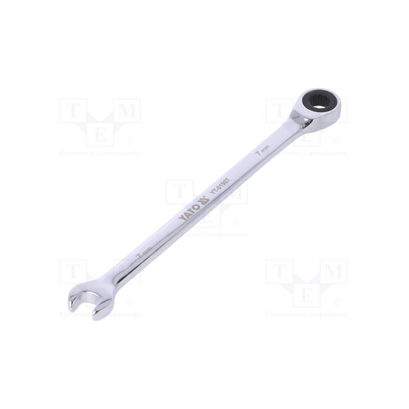 1 pcs x YATO - YT-01907 - Wrench, combination spanner,with ratchet, 7mm