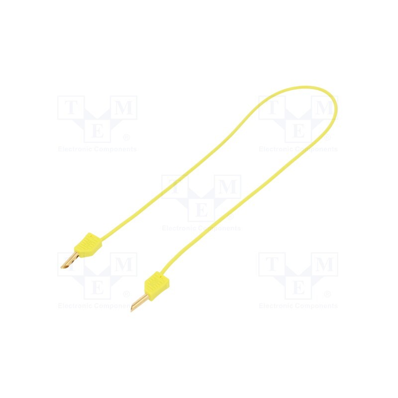 1 pcs x STu00c4UBLI - 28.0055-05024 - Test lead, 19A, banana plug 4mm,both sides, Urated: 60V, Len: 0.5m