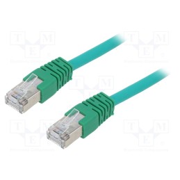 1 pcs x GEMBIRD - PP22-1M/G - Patch cord, F/UTP, 5e, stranded, CCA, PVC, green, 1m, 26AWG, shielded