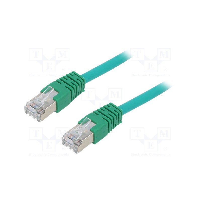 1 pcs x GEMBIRD - PP22-1M/G - Patch cord, F/UTP, 5e, stranded, CCA, PVC, green, 1m, 26AWG, shielded