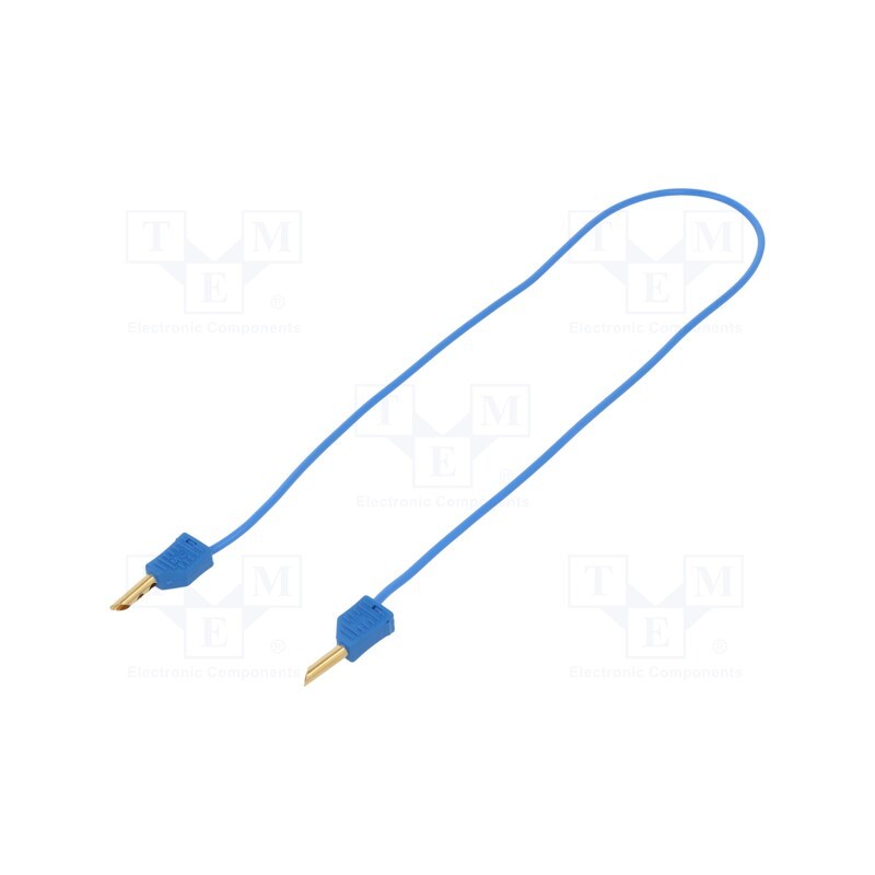 1 pcs x STu00c4UBLI - 28.0055-05023 - Test lead, 19A, banana plug 4mm,both sides, Urated: 60V, Len: 0.5m