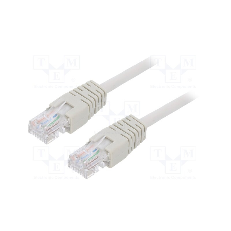 1 pcs x GEMBIRD - PP12-10M - Patch cord, U/UTP, 5e, stranded, CCA, PVC, grey, 10m, 26AWG