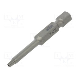 1 pcs x WIHA - 20219 - Screwdriver bit, Torx® with protection, T10H, Overall len: 50mm