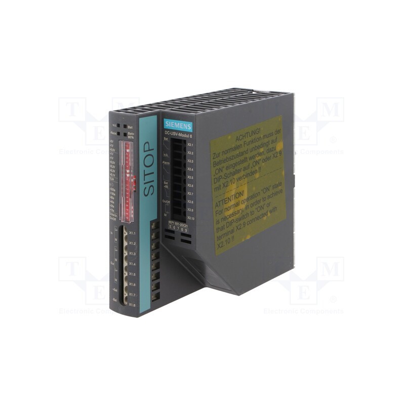 1 pcs x SIEMENS - 6EP1931-2DC21 - Power supply: UPS, for DIN rail, 24VDC, 6A, for DIN rail mounting