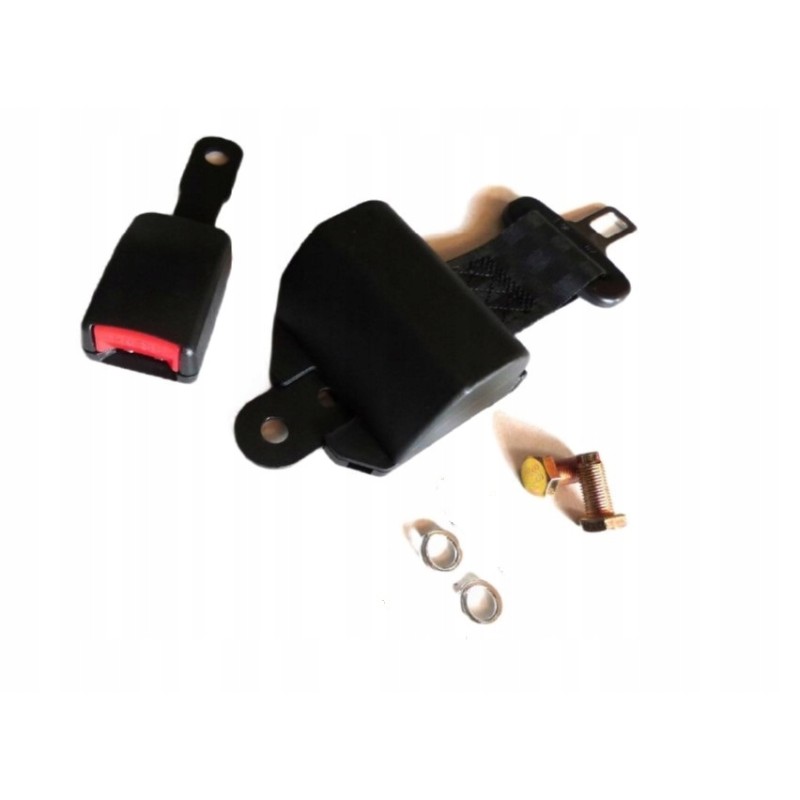 Universal lap seat belt and forklift mounting screws