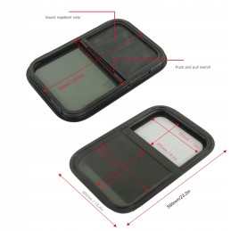 RV sliding window with mesh 590mm 390mm